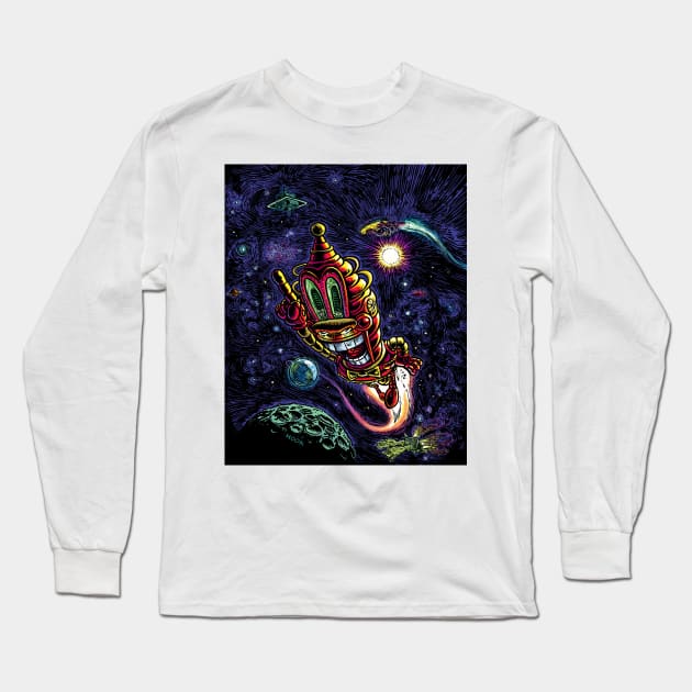 Flight of the Honkbot Long Sleeve T-Shirt by andyhook